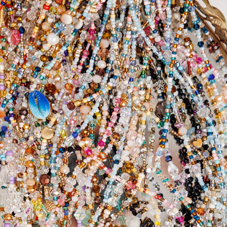 handmade Fairy Chains with shimmer strands, beads, and charms