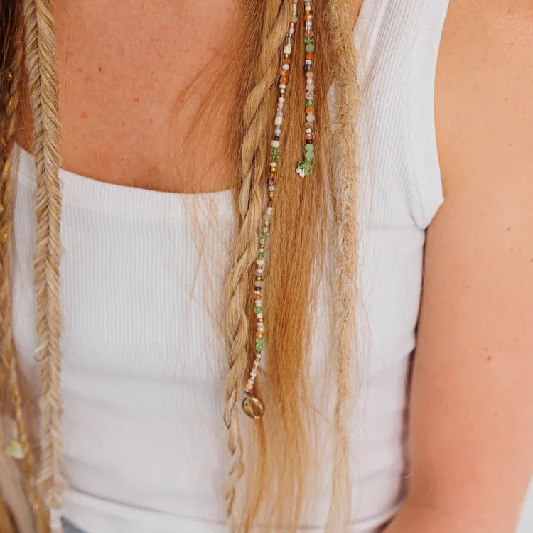 person wearing fairy chains